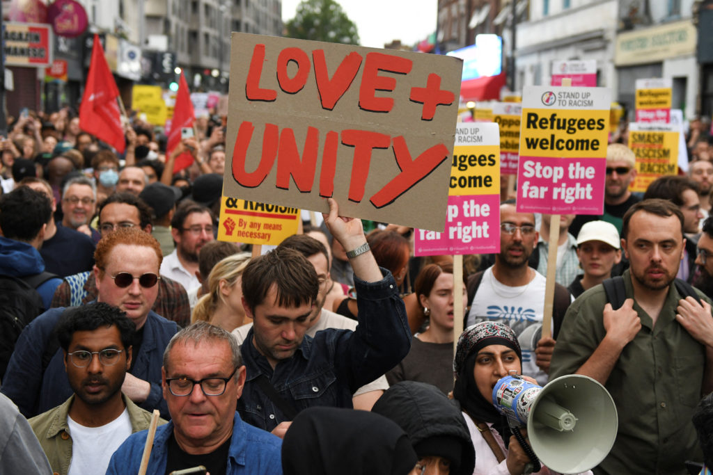 AntiRacism Protests Erupt Across UK Following Violence