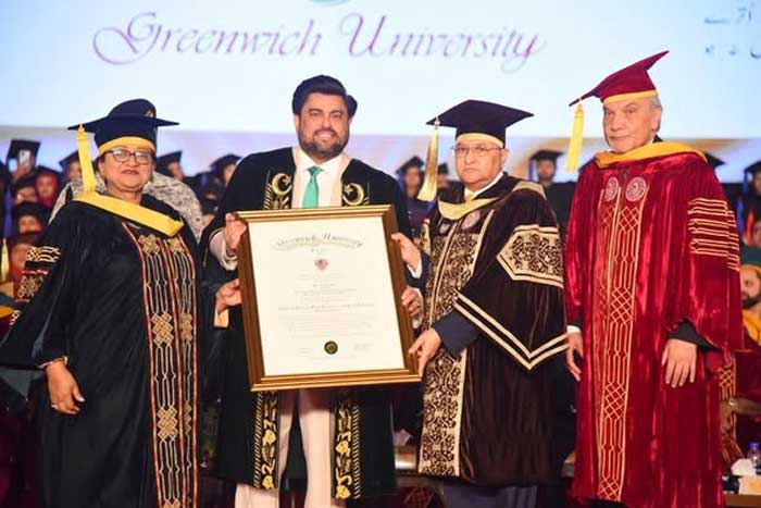 Senator Sarmad Ali conferred honorary degree Honoris Causa in Media innovation Senator Sarmad Ali conferred honorary degree Honoris Causa in Media innovation