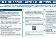 Notice Of Annual General Meeting (AGM XXXV)