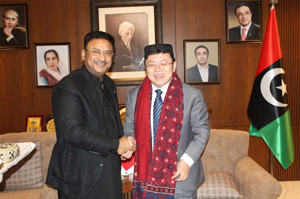 Acting CG of China Feng Deheng calls on Sindh Minister for Home and Law Zia-ul-Hassan Lanjar Acting CG of China Feng Deheng calls on Sindh Minister for Home and Law Zia-ul-Hassan Lanjar
